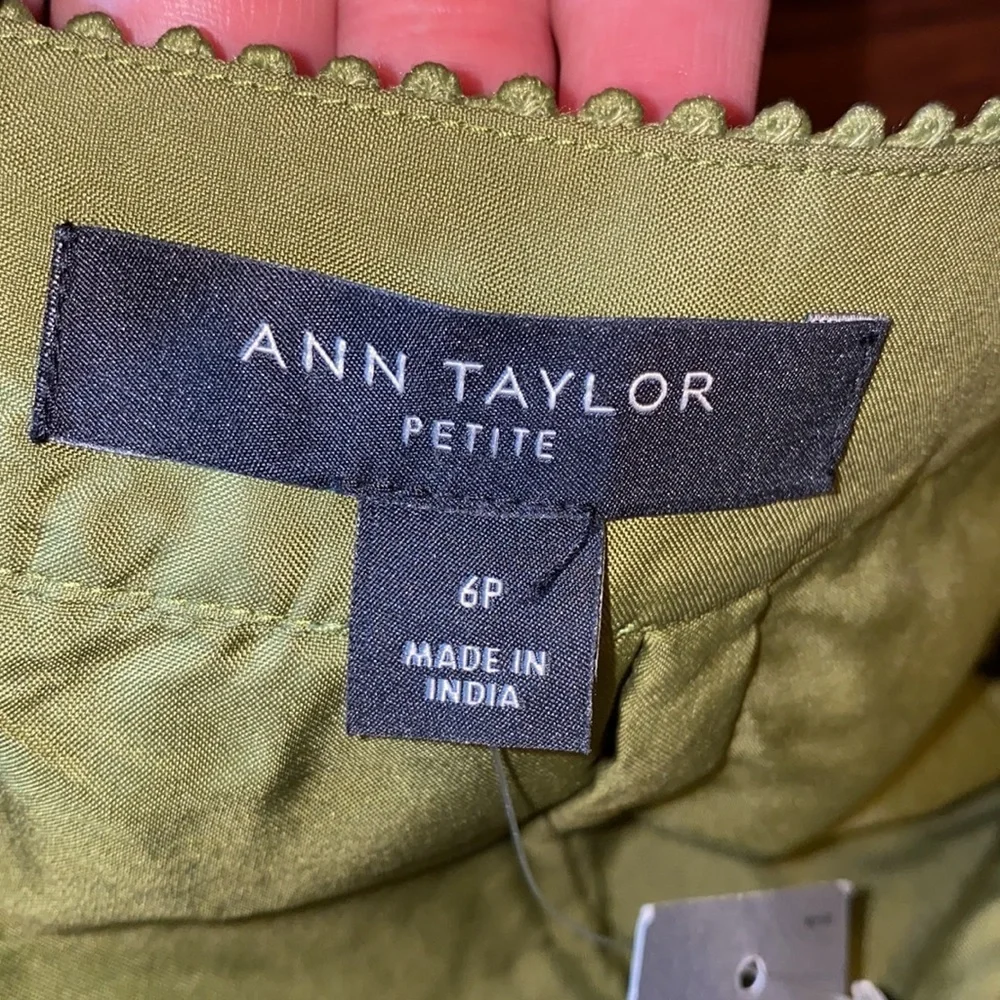 Ann Taylor Petite 6P army green skirt NWT​